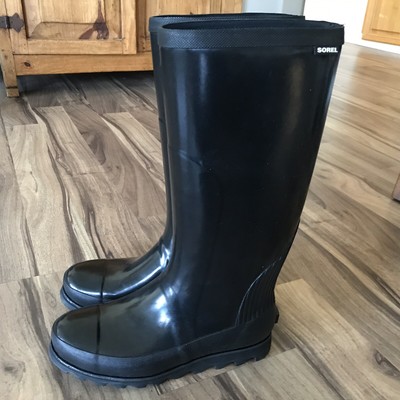 sorel black rain boots