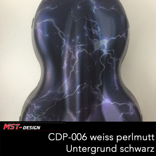 Wassertransferdruck Folie Starterset klein WTD CDP-006 Schimmer Effekt Blitze - Picture 2 of 8