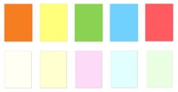 10X10 Blatt Buntpapier Din A4 Lively+Pastell Zehn Farben Briefpapier Farbig