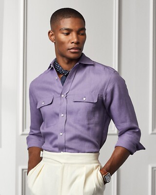 ralph lauren purple label dress shirt Ralph Lauren Men's Mini-Bengal-Stripe Shirt