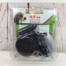 Retractable Dog Leash LED Flashlight Walking Training Easy Grip Handle 5M 16.4ft