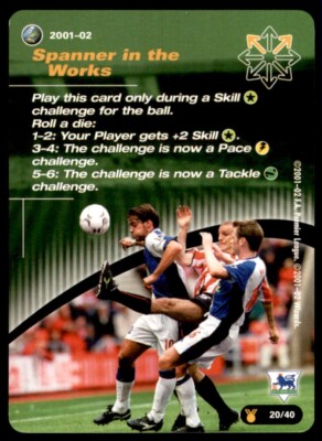 WOTC Football England 2001/02 (Titelrennen) Spanner in the Works Tactic Card #20