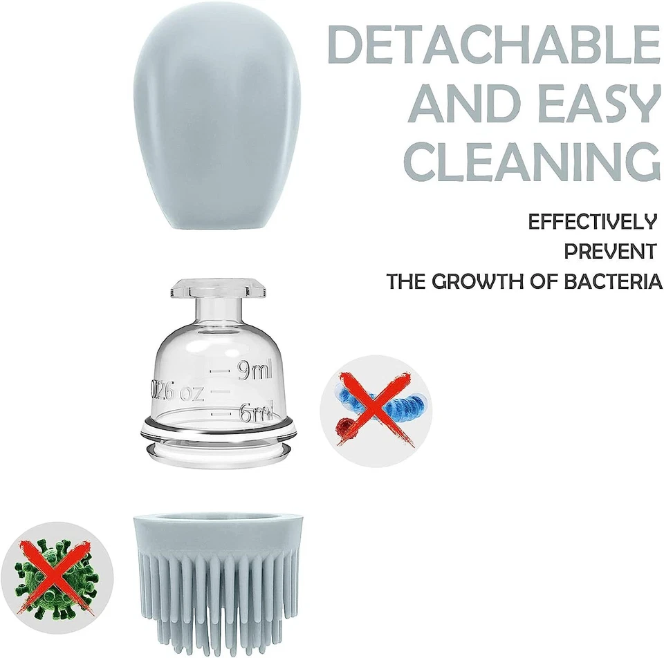 2PC With Brush and Dropper 2 in 1 Blue Oil Dispenser Bottle Kitchen Cooking BBQ - Image 4 of 4