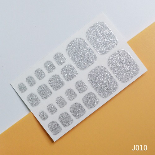 Nail Wraps Polish Art Foot Sparkling Glitter Nail Toe / Stickers Full Cover Full - Foto 16 di 26