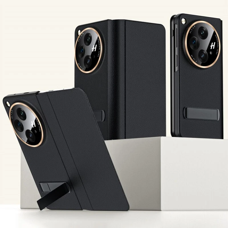 Luxury For OnePlus Open Shockproof Magsafe Lychee Pattern Leather Case Cover - Image 3 of 4