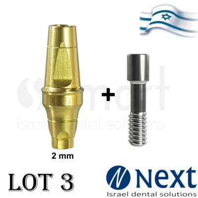 LOTx3 Straight Abutment MIS conical C1 NP Fit Shoulder 2 mm B