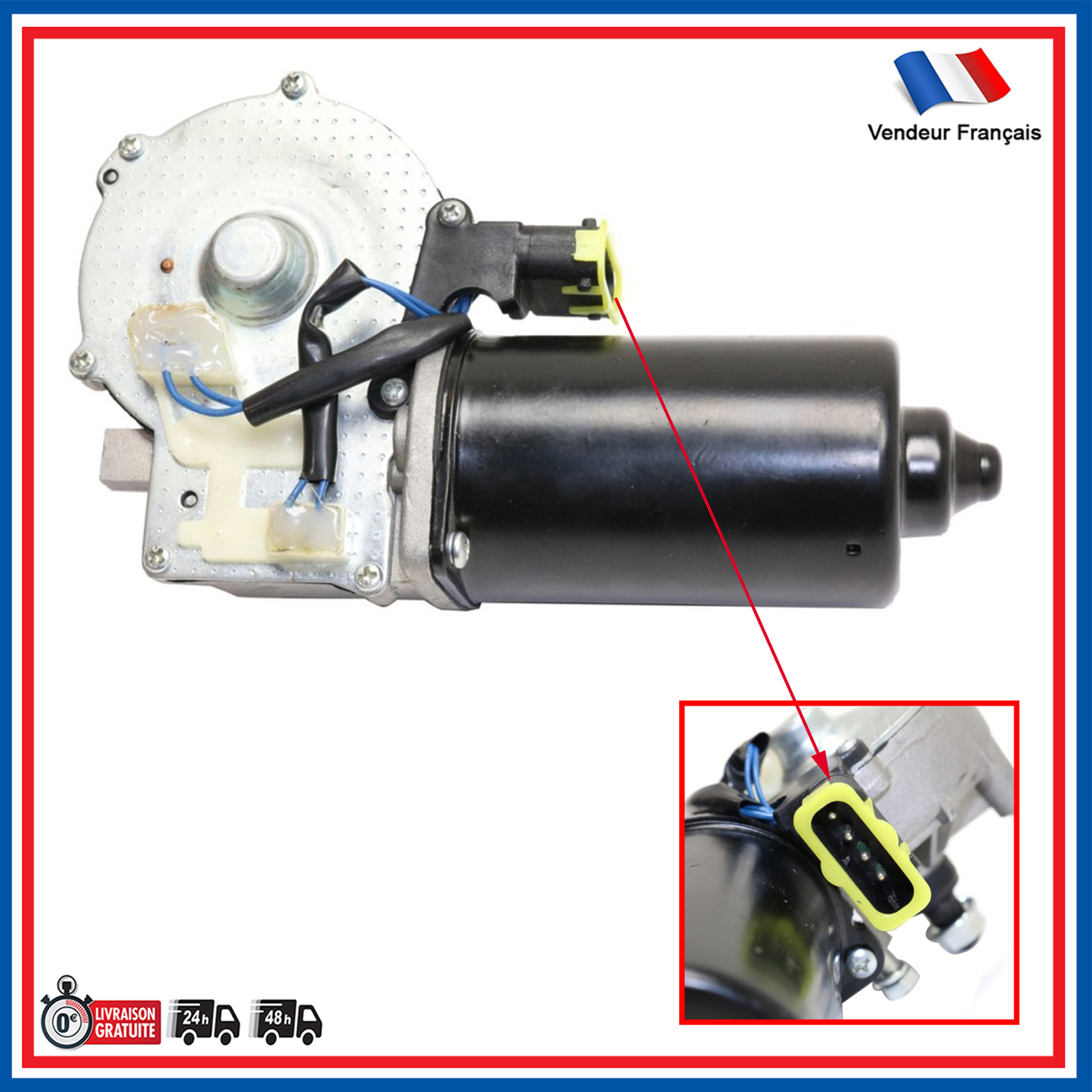 Moteur d'essuie-glace avant pour BMW Série 5 E39 de 1995 à 2003