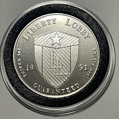 1991 Liberty Lobby Andrew Jackson Coin 1/2 Troy Oz .999 Fine