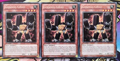 3x GoGoGo-Gigas LTGY-DE002 RARE PLAYSET 1.Auflage DEUTSCH NM Yu-Gi-Oh