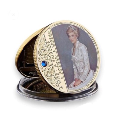 Portrait Of Prinzessin Diana Vergoldet Gedenkausgabe Münze - Princes Of Wales