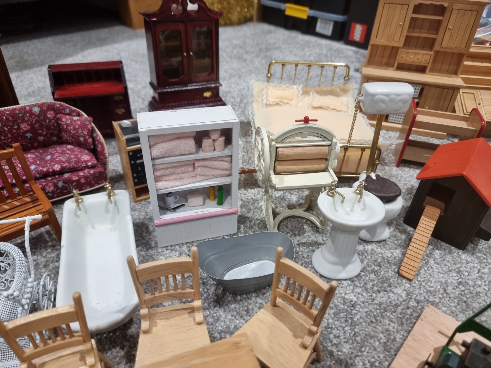 Vintage Dolls House Furniture Job Lot Dollhouse Accessories Hand