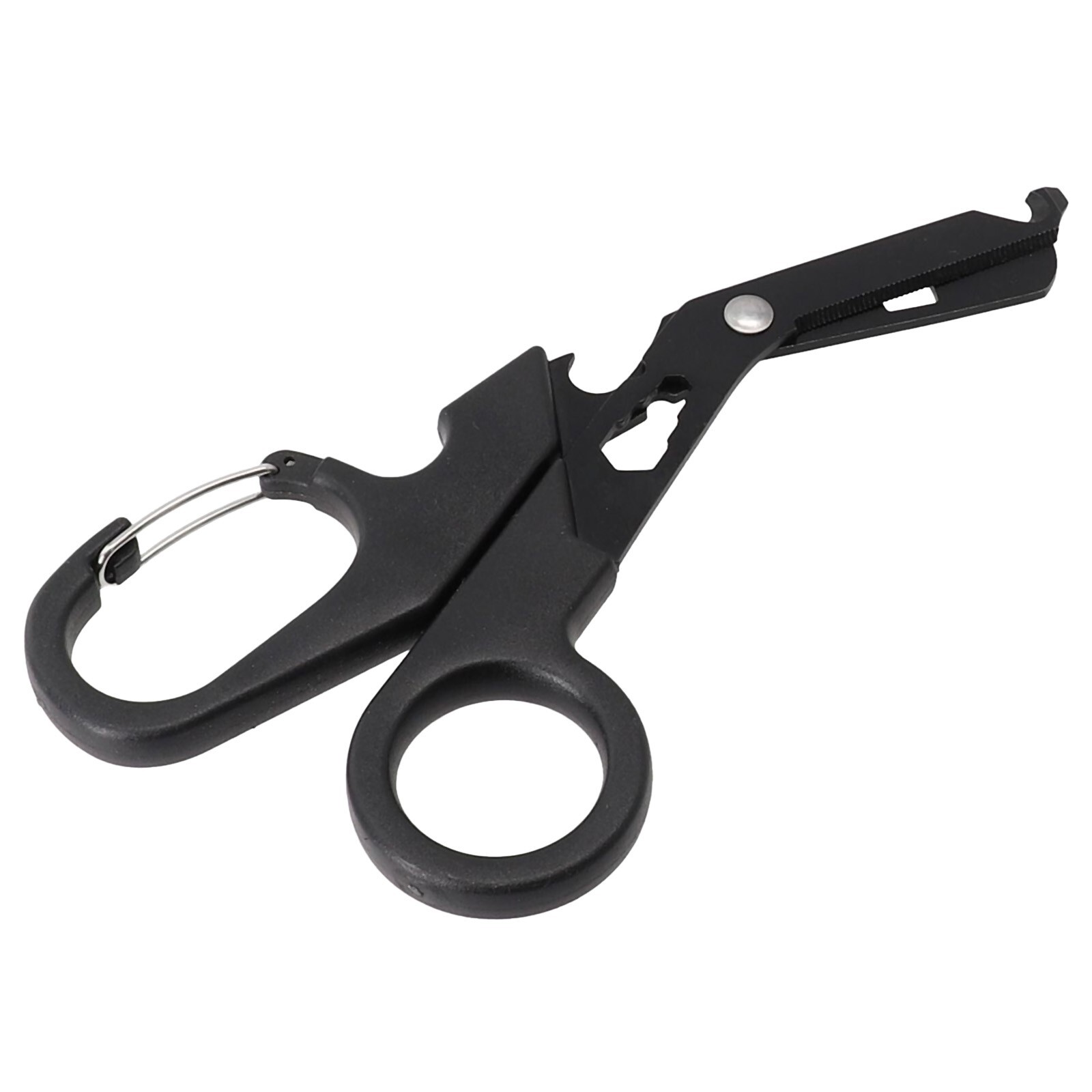 Multifunctional aid scissors for gauze cutting and stitch removal