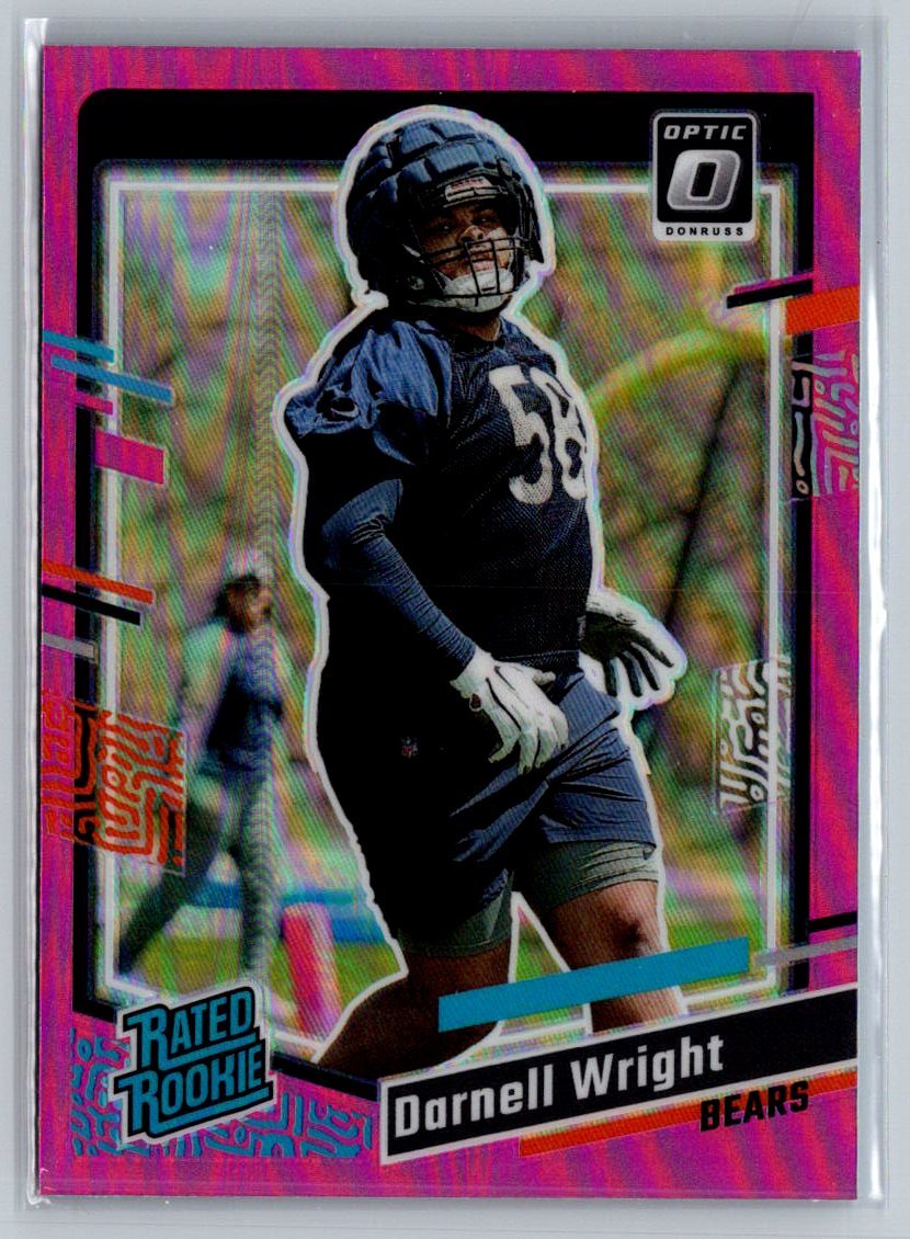 2023 Donruss #313 Darnell Wright Optic Rated Rookie Preview Pink Prizm