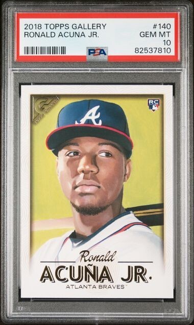 2018 Topps Gallery Ronald Acuna Jr PSA 10 Gem Mint Rookie Card RC #140