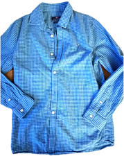 VINEYARD VINES Checked Soft 100%  COTTON LONG SLEEVE BUTTON WHALE SHIRT  16 L