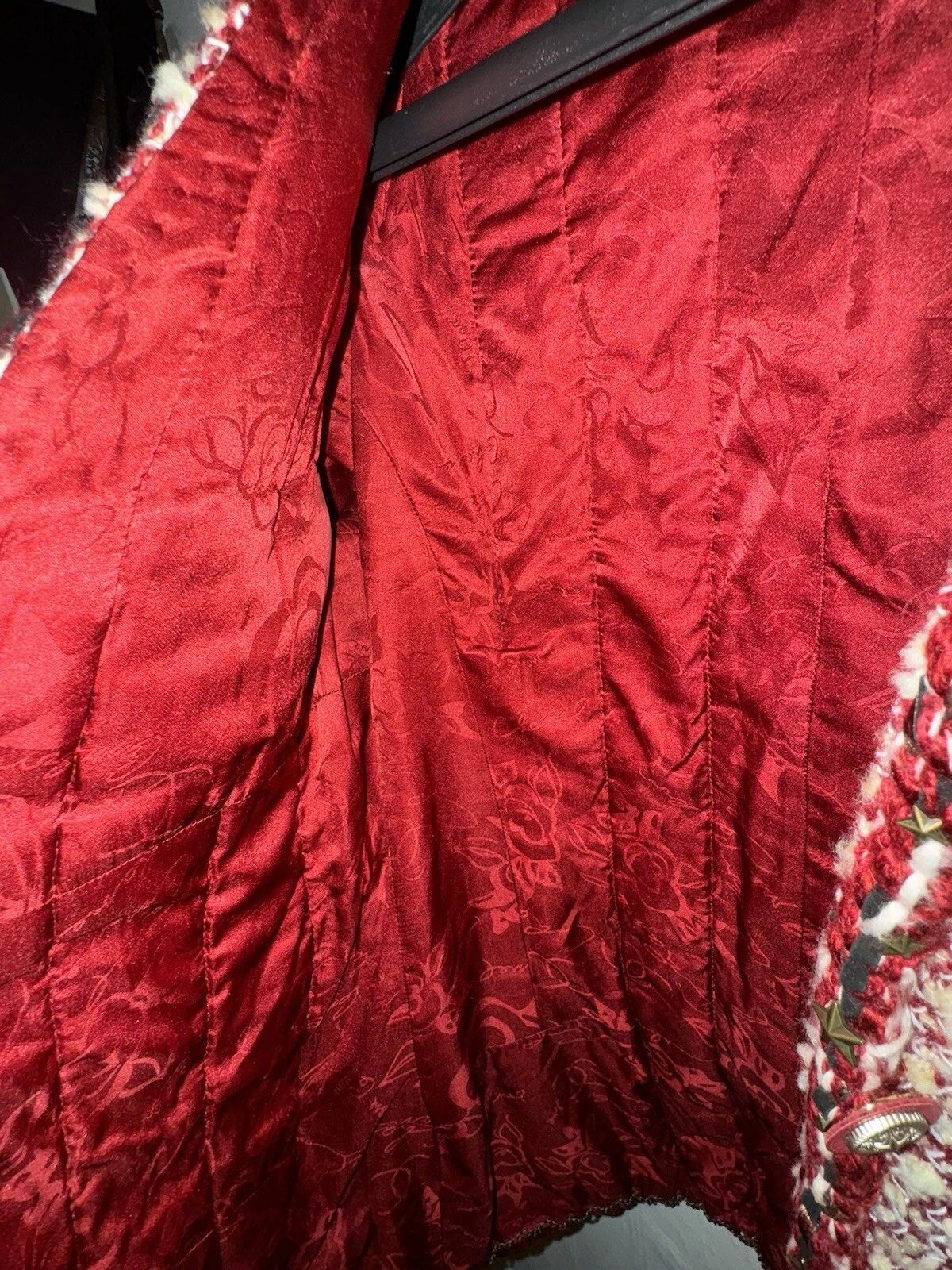 RARA giacca tweed lana senza colletto collezione Chanel Dallas autunno 2014