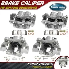 4x Brake Calipers w/ Bracket for Jeep Gander Cherokee WJ 1999-2004 Front & Rear