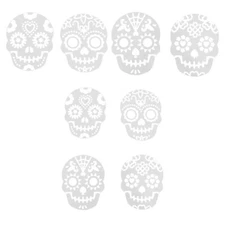 MAGICLULU 8pcs Halloween Cake Cookie Stencils Skull Cake Stencils for Hallowe...