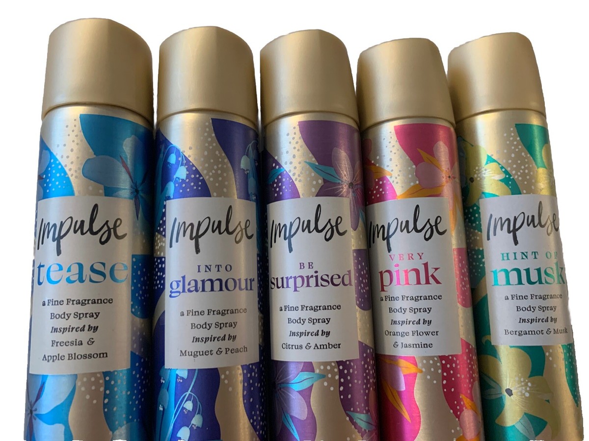 Fragrance Impulse Spray 90s Impulse Body Sprays Deodorant X 75ml