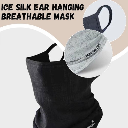 Ice Silk Cycling Bandana Mesh Face Cover Half Mask Hang-Ear Ice Silk Neck S O2R2 - Picture 12 of 27