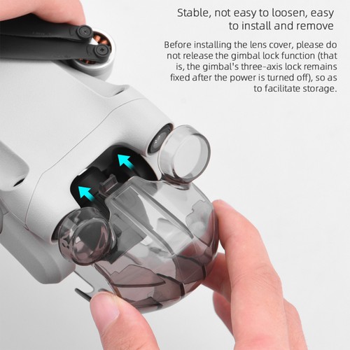 Gimbal Lock Stabilizzatore Fotocamera Obiettivo Cappuccio Tappo Protezione per Drone DJI Mini 3 Pro - Foto 7 di 10