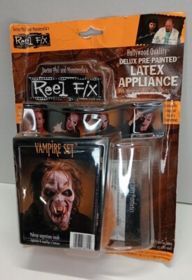 VAMPIRE SET Reel  f/x make up Latex Appliance W Feathered Edges Hollywood Qualit