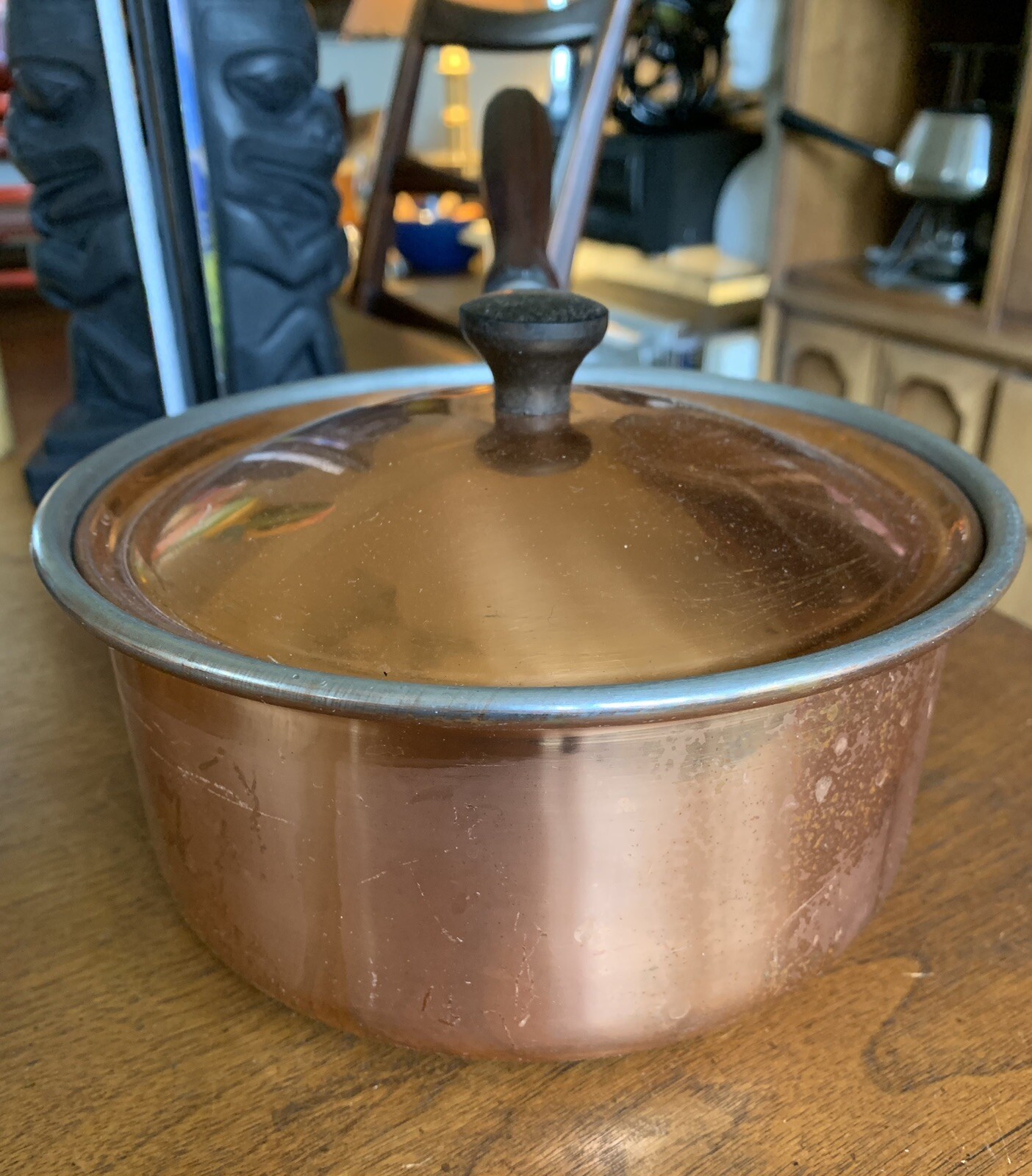 All American Old Colony Anaconda Copper Sauce Pan Kewaskum Aluminum Co