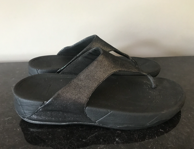 Lyst - Michael Michael Kors Chunky Glitter Mk Flat Slide Sandal in Black