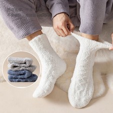 Winter Warm Fuzzy Coral Fleece Socks Women Men Velvet Thickened Home Sleepping F