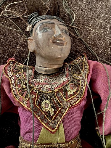 Antique Wood Burmese Puppet Doll Zawgyi Marionettes Figure - Picture 9 of 13