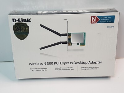D-Link DWA 548 Wireless N 300 PCI Express Desktop Adapter	*NIB* Sealed