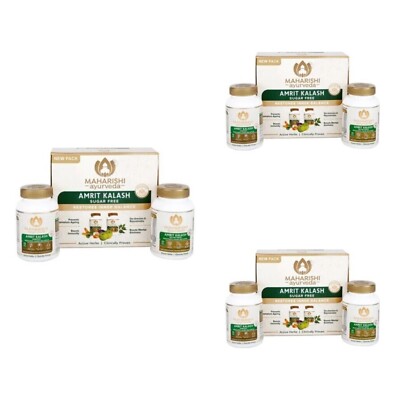 3 Packs x Maharishi Ayurveda Amrit Kalash (60 Nectar Tabs & 60 Ambrosia Tabs)