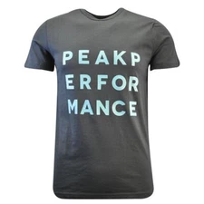 Peak Performance Men's T-Shirt Black With Sky Blue Letters S/S (S06)
