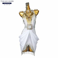 Latin Dance Dress Woman Diamond Dance Suit Cha Cha Tango Stage Costume Skirt