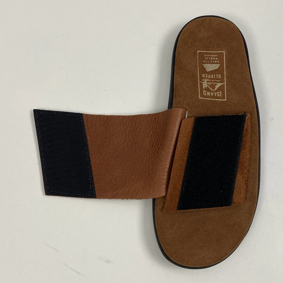 Zapatilla Island Pro Hecha a Mano en Cuero Hawaiano Piel de Toro Tobogán Para Hombre Talla 8 Foto 4 de 4
