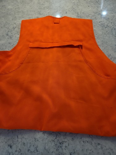 BURLY CAMO JAX,S Large Hunting Vest ORANGE Lots of Pockets - Picture 9 of 10
