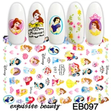 3D Disney Princess Barbie Frozen Nail Art Stickers Self-Adhesive NH26