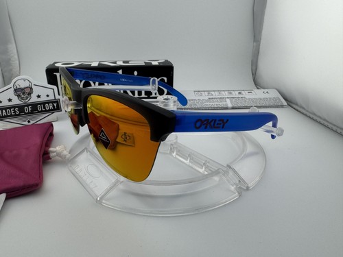 OAKLEY FROGSKINS LITE MAVERICK VINALES BLACK INK PRIZM RUBY SUNGLASSES OO9374-27 - Picture 4 of 13
