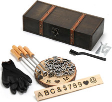 1 Inch 44 Pcs Branding Iron for Hats, Wood Burning Letters/Numbers/Symbols for W