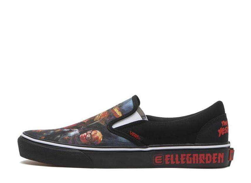 US 9 ELLEGARDEN Vans Slip On Black Red 27cm 687689 0001 | eBay