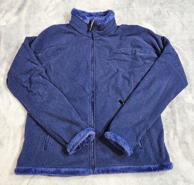 Nike ACG Fleece Jacket Women's Large Blue Full Zip Sherpa Lined Outdoor Hiking