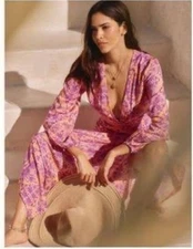 NWT $208 Sz XS Luli Fama READY WEAR Maxi Dress Swim Cover ANTHROPOLOGIE