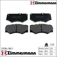 Zimmermann 29784.180.1 Bremsbelagsatz FüR Scheibenbremse Bremsbelagsatz