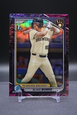 2024 Bowman Draft | Blake Burke | 1st Bowman Fuchsia Crater /199 | Brewers