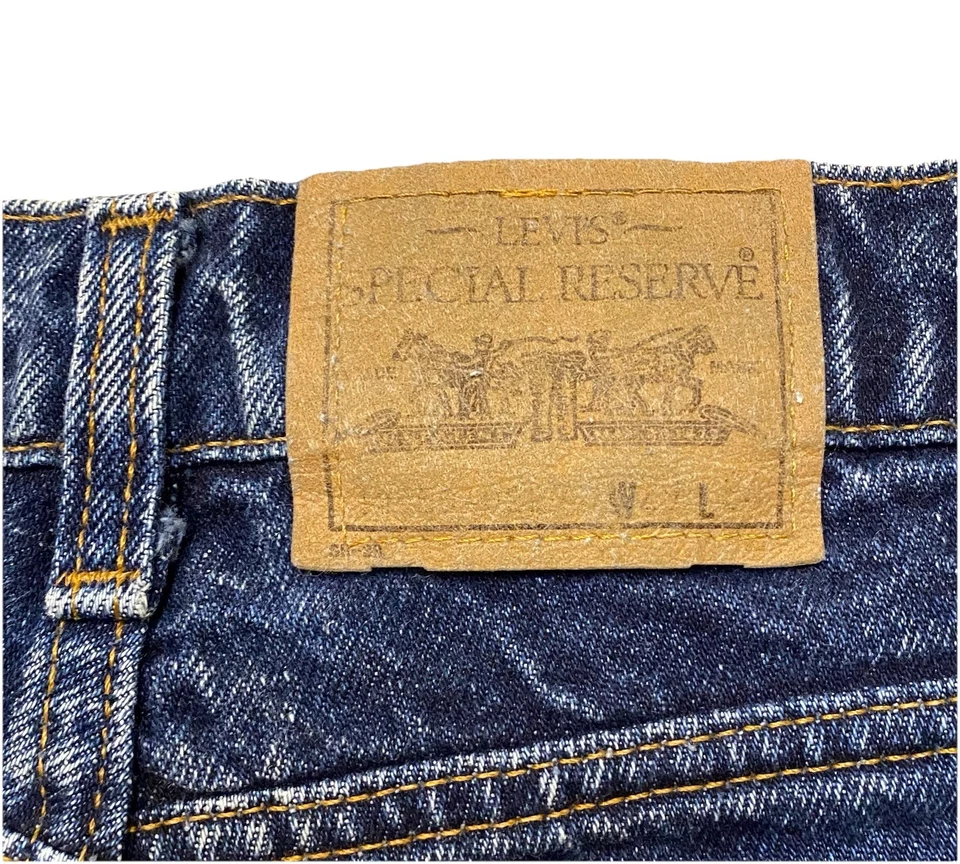 Levi's 1980s Denim Jeans 550 Special Reserve 29x34 Vintage Made In USA Tag Flaw - Image 2 of 4