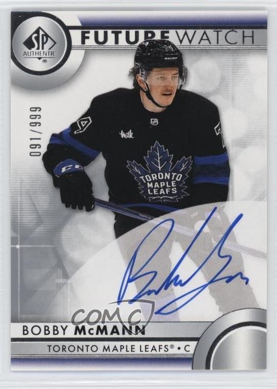 2023-24 SP Authentic Auto Future Watch /999 Bobby McMann #129 Rookie Auto RC