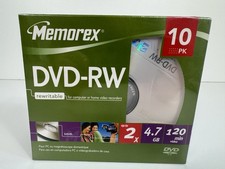Memorex DVD-RW Rewritable 10 Pack 2x 4.7 GB 120 Minute New READ