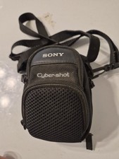 Sony Cybershot Camera Case Only Soft Padded Strap Black 3 Compartment