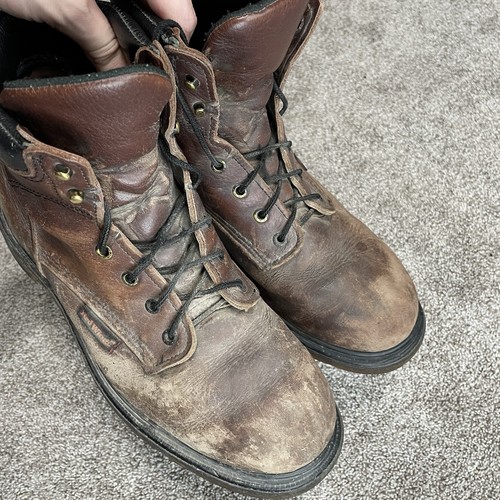 Red Wings Boots Brown Leather Lace Up Work Soft Toe Men's Size 10.5 - Picture 5 of 8