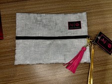 Makeup Junkie Silver Medium Makeup Bag Discontinued